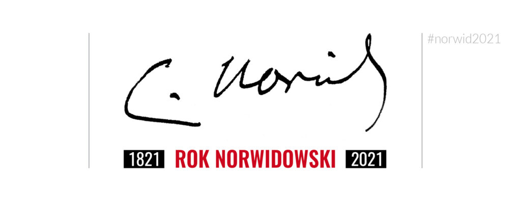 Autograf Cypriana Norwida. Napis 2021 Rok Norwidowski